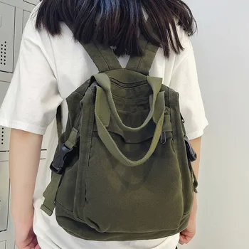 Kadın Sırt Çantası Tuval Kız Kumaş okul çantası Yeni Üniversite Öğrencisi Vintage Kadın laptop çantası Seyahat Kawaii Bayanlar Sırt Çantası Mochila