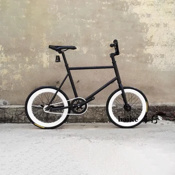 20 İnç bisiklet sabit dişlisi Tek Hız Retro Bisiklet Fixie Vintage Gümüş Çerçeve Mini Bisiklet Sabit Dişli Denge Şehir İş Gidip