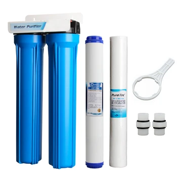 20 İnç 2 Seviye Su Filtresi Patlamaya Dayanıklı su arıtıcısı filtre şişesi İle 20UDF-GAC-1 Mikron PPF Tüm Bağlantı Parçaları Ve Anahtar