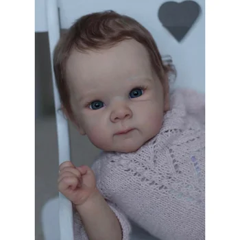 NPK 45cm Yeniden Doğmuş Bebek Bebek Bettie Tatlı Bebek Gerçekçi Yumuşak Dokunuş Sevimli Vücut Çoklu Katmanlar Boyama 3D Cilt Görünür Damarlar