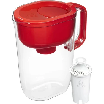 BPA, Huron, Kırmızı Olmadan Yapılan 1 Filtreli 10 Su Bardağı Su Filtresi Sürahisi
