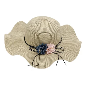 Kadınlar için Nefes Alabilen Geniş Ağızlı Hasır güneş şapkası - Katlanabilir Flanş Tasarımı Güneş Koruma Plajı ve Seyahat için Mükemmel