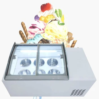 Ticari Dondurma Ekran Dondurucu Dolabı Vitrin Sert Dondurma Tezgah Üstü Dondurma Ekran