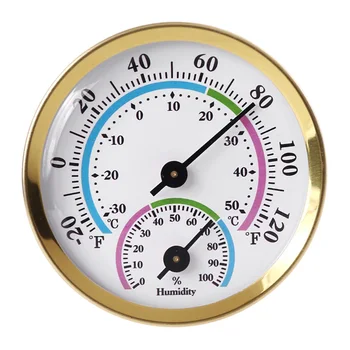 Pil Gerektirmez Termometre Higrometre 2.28 inç-30ºC ila 50ºC Nem Sıcaklık Monitörü 0-100 % RH TH103GF Çapı 57mm