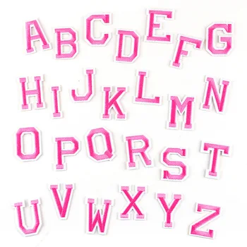 1 adet A-Z İngilizce Alfabe Mektubu Yamalar Demir On İşlemeli Adı Metin Çıkartmaları Dıy Kızlar Kot Ceketler Mont Rozeti Aplikler