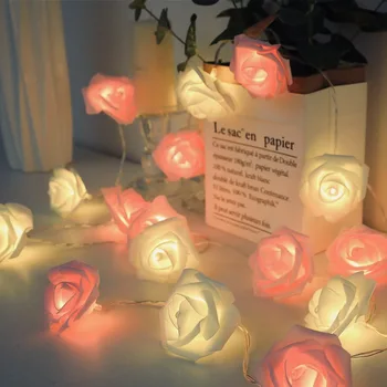 AB Tak Peri LED gül çiçek ışık dize Noel açık Festoon düğün çelengi parti sevgililer ev bahçe dekorasyonu