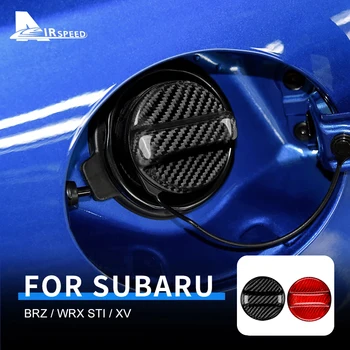 Gerçek Sert Karbon Fiber Sticker Evrensel Subaru BRZ 2012-2020 İçin 2021 2022 2023 WRX STI XV araba Yakıt Deposu Kapağı Trim Aksesuarları