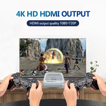 4K HD Retro video oyunu Konsolları Süper Konsol Taşınabilir Mini TV Oyun Kutusu 100000 + Oyunları PS4 PS5 PS1 / PSP / SNES 5G WIFI