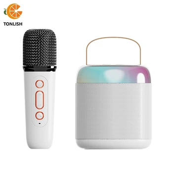 TONLİSH Y2 Karaoke Kablosuz Bluetooth Hoparlör Taşınabilir Soundbox Ultra Bas Subwoofer Mikrofon İle