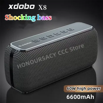 XDOBO X8 60W kablosuz bluetooth hoparlör Taşınabilir Açık Su Geçirmez Ses Sütun TWS Subwoofer 360 Stereo Surround Ses Çubuğu