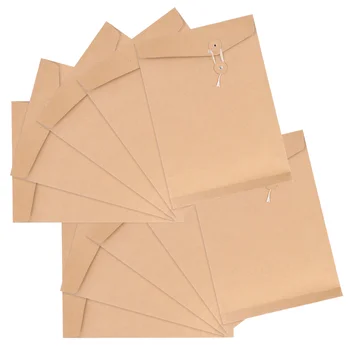 10 Adet Parşömen Zarflar Kraft Kağıt Portföy Dosya Zarf Konfeksiyon Tutucu Ofis Malzemeleri A4 belge organizatörü
