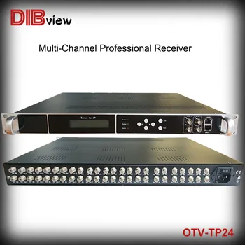 Profesyonel dijital TV Headend FTA 24 Taşıyıcılar Ch DVB-S/S2 RF FTA tuner 2 * ASI IP ASI ağ geçidi BİSS Uydu Alıcısı
