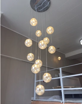 Modern kolye lamba aksesuarı Mutfak Yemek Odası Bar Endüstriyel Loft Asılı cam kolye ışık Demir Cam Abajur