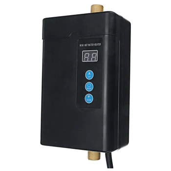 AB tak elektrikli su ısıtıcı 4000 W 220 V Tankless anında sıcak su ısıtıcı Duş musluk dokunun termostat ısıtma siyah