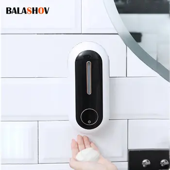 Duvara Monte köpük sabun sabunluğu LED Sıcaklık Göstergesi Temizleme Köpüğü Makinesi Otomatik Sensör El dezenfektanı Makinesi 450Ml