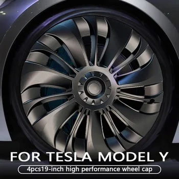 Model Y jant kapağı s 4 ADET Performans Yedek Tekerlek Kapağı 19 İnç JANT kapağı Tesla Modeli Y İçin Tam Kapak Jant Kapağı 2021 2022