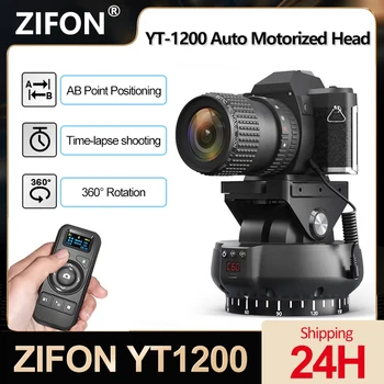 ZIFON YT1200 Otomatik Motorlu Pan Tilt Kafası 360° dönme Panoramik Kafa Uzaktan Kumanda Çok Fonksiyonlu Kafa Kamera/Telefon için