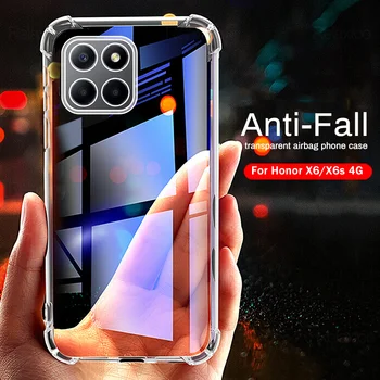 Şeffaf Anti-fall Telefon Kılıfı İçin Onur X6 X6s 4G Silikon arka kapak Üzerinde HonorX6 HonorX6s X 6 6s VNE-LX1 6.5 