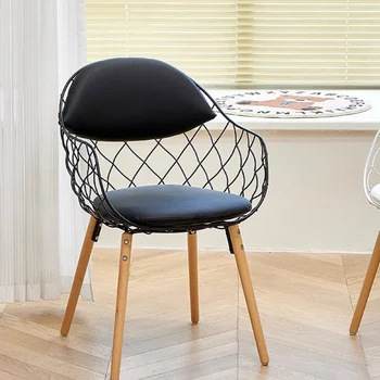 Oturma Odası Accent yemek sandalyeleri İskandinav Açık Salon Ofis Tasarımcı yemek Sandalyesi Modern Ergonomik Metal Sillas Mobilya GG
