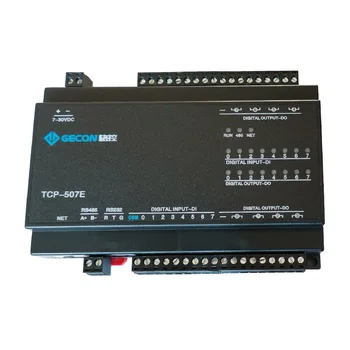 TCP-507E 8DO röle çıkışı 8DI dijital giriş RJ45 port TCP Ethernet IO modülü Modbus denetleyici