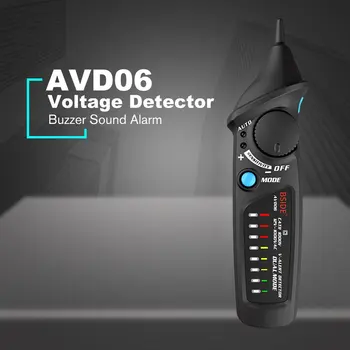 AVD06 temassız voltmetre Metre Otomatik / Manuel Çift Modlu NCV Test Cihazı Soket Canlı Tel Kontrol Hassasiyeti Ayarlanabilir Voltmetre