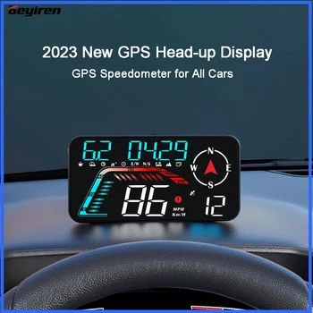 Geyıren G12 GPS Hız Göstergesi Dijital Pano Evrensel Araba Akıllı Sistemleri GPS Head Up Ekran Otomatik Hız Göstergesi Araba için