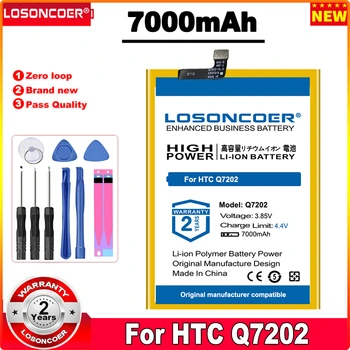 LOSONCOER 7000mAh Q7202 HTC için pil Desire 20 artı Desire 20 + Cep Telefonu Pil