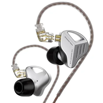 KZ ZVX HıFı Kablolu Kulaklık Tek Dinamik 2PİN Kulak Metal Kulaklık Bas Spor Kulaklıklar OFC Düz Ayrılabilir Kablo Kulaklık
