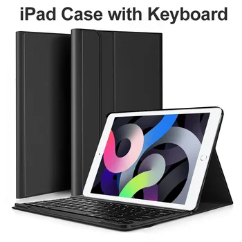 Ipad Klavye için iPad kılıfı Pro 11 2021 2020 Hava 4 Mini 6 10.2 9/8/7th 2018 2017 5 6th Pro 11 10.5 9.7 Hava 3 2 Mini 4 5