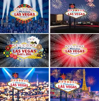 Casino Zemin Las Vegas Poker Kırmızı Perde Altın Glitter Doğum Günü Partisi Fotoğraf Arka Plan fotoğraf kabini Stüdyo Dekor