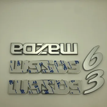 1 Adet 3D Gümüş Krom Harfler Mazda 3 6 İçin Arka Bagaj yapışkanlı etiketleme Logo Rozet Çıkartması Amblem Araba Styling Aksesuarları