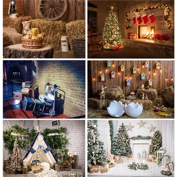 Vinil Noel Tema Fotoğraf Arka Plan Kardan Adam Noel ağacı Çocuk Fotoğraf Stüdyosu İçin Arka Planında Sahne 211001 YXX-94