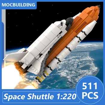 Uzay Mekiği 1: 220 Ölçekli Model Moc Yapı Taşları Dıy Tuğla Eğitici Yaratıcı çocuk oyuncakları Çocuklar Hediyeler 511 ADET