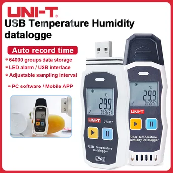 UNI - T UT330T / UT330TH / UT330THC Nem Sıcaklık Kaydedici USB Veri Kaydedici Nem Sensörü Gıda Termometre Higrometre