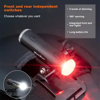 2 İn1 1000m Bisiklet bisiklet ışığı Seti USB şarj edilebilir led lamba Su Geçirmez 86H Bisiklet Kask Far Arka İşık GoPro MTB Bisiklet İşık