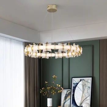 Aipaite modern minimalist LED Alec kolye ışık dairesel / oval altın ışık oturma odası yemek odası yatak odası aydınlatması