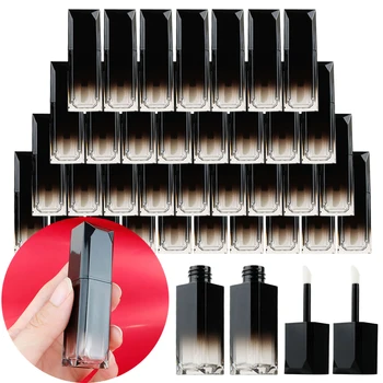 10/20/30 adet 5ML Boş Dudak Parlatıcısı Tüpleri Taşınabilir Siyah Degrade DIY Sıvı Ruj Lipgloss Tüp Kozmetik Ambalaj Kapları