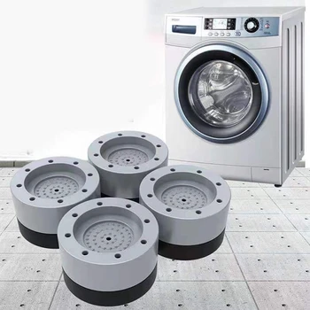 4 Adet Anti Titreşim Çamaşır Makinesi Pedleri Kaymaz Mobilya Protein Ayak Pedi Buzdolabı Evrensel Destek Tabanı Mat Damperi Standı