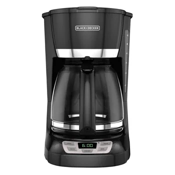 BLACK + DECKER 12-Cup* QuickTouch Programlanabilir Kahve Makinesi, Siyah, CM1060B