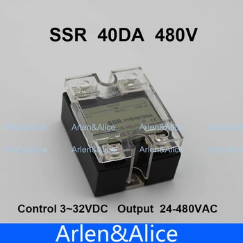 40DA SSR Kontrol 3-32 V DC çıkış 24 ~ 480VAC Yüksek gerilim tek fazlı AC katı hal röle