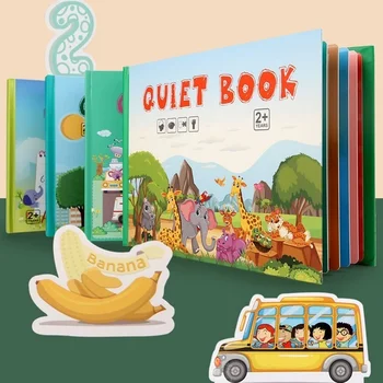 Çocuk Biliş Kitapları Montesso Oyuncaklar Bebek Öğrenme Sessiz kitap çıkartması Eğitici Oyuncaklar Çocuklar İçin Okul Öncesi Kitap Aydınlanma