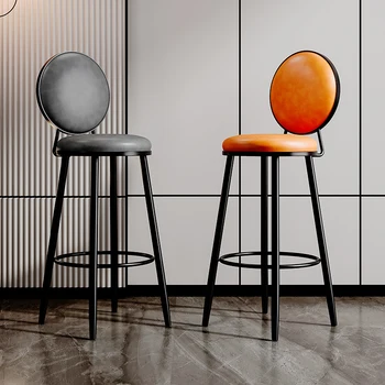 Iskandinav Lüks Bar Sandalyeleri Mutfak Özelliği Oturma Odası Açık Modern Bar Sandalyeleri Ergonomik Tasarım Barkrukken Mobilya SR50BC