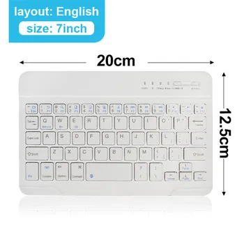 Bluetooth Klavye Kablosuz Klavye Rusça / İngilizce ipad tablet telefon Şarj Edilebilir klavye Android ıos Windows İçin