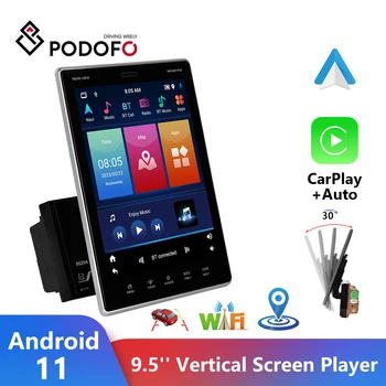 Podofo 2 Din Android 11 CarPlay Araba Radyo 9.5 
