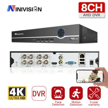 8CH 8MP 6in1 HD TVI CVI XVI AHD IP Güvenlik DVR Kaydedici H. 265 Dijital Video Kaydedici İle Akıllı Yüz Hareket Algılama Oynatma