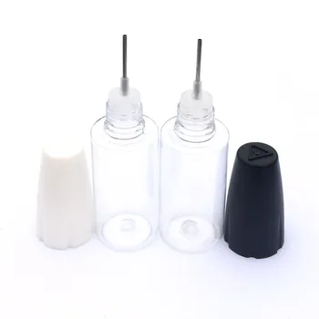 1000 Adet 10ML Vape E Suyu Sıvı Boş Plastik Damlalık pet şişe Uzun İnce İğne Yağ Şişesi Beyaz Siyah Kapaklı