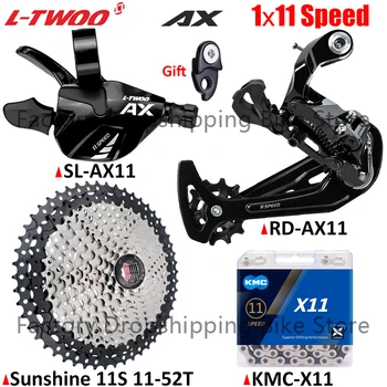 LTWOO AX11 1x11 Hız MTB Bisiklet Attırıcı Groupset 11V Vites Kolu Anahtarı GÜNEŞ 42T 46T 50T 52T Kaset KMC 11S Zincirleri