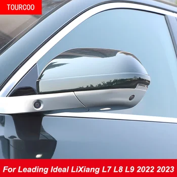 Lider için Ideal LiXiang L7 L8 L9 2022 2023 Araba Kapı dikiz aynası Anti Çarpışma Anti Scratch Koruyucu Şerit ABS Etiket