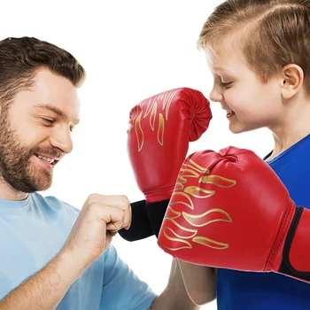 1 Çift Çocuk boks eldiveni Delme Eğitimi Rahat Egzersiz Mücadele Egzersiz Eldiveni Erkek Tren Spor Eldiven El Koruyucu