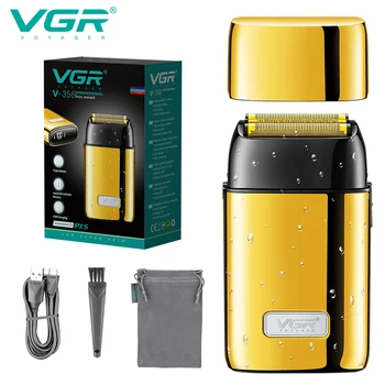 VGR Jilet Profesyonel Tıraş Makinesi Elektrikli Tıraş Makinesi Su Geçirmez Sakal Düzeltici dijital ekran Tıraş Makinesi Erkekler için V-356